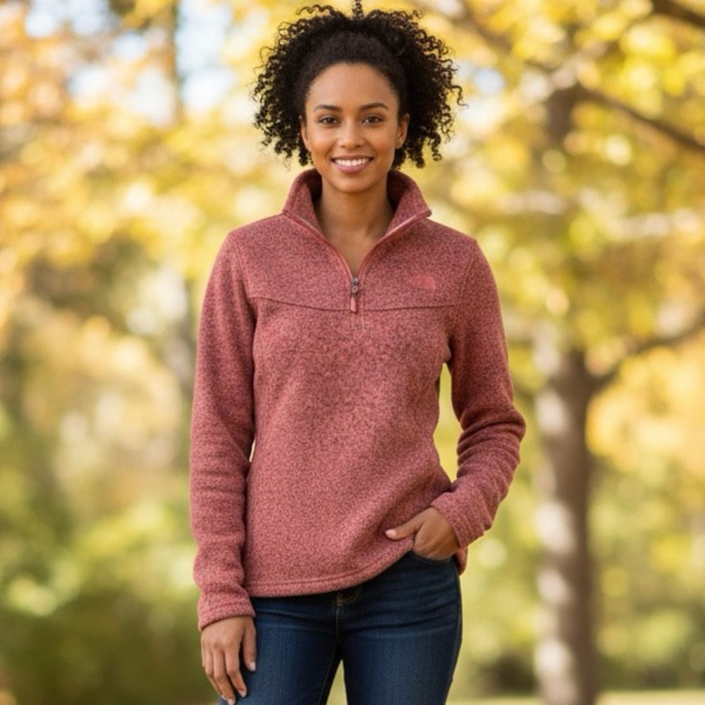 The North Face Crescent 1/4 Zip Fleece Pullover Womens S